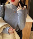 【ミニミニストア/miniministore】の裏起毛ニットトップス レディース 暖かい ダークグレー|ID: prp329100004786301 ipo3291000000035027764