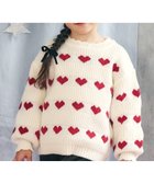 【エフオー オンラインストア/F.O.Online Store / KIDS】のハート・フラワー・ネコモチーフニット アイボリー|ID: prp329100004786309 ipo3291000000034742277
