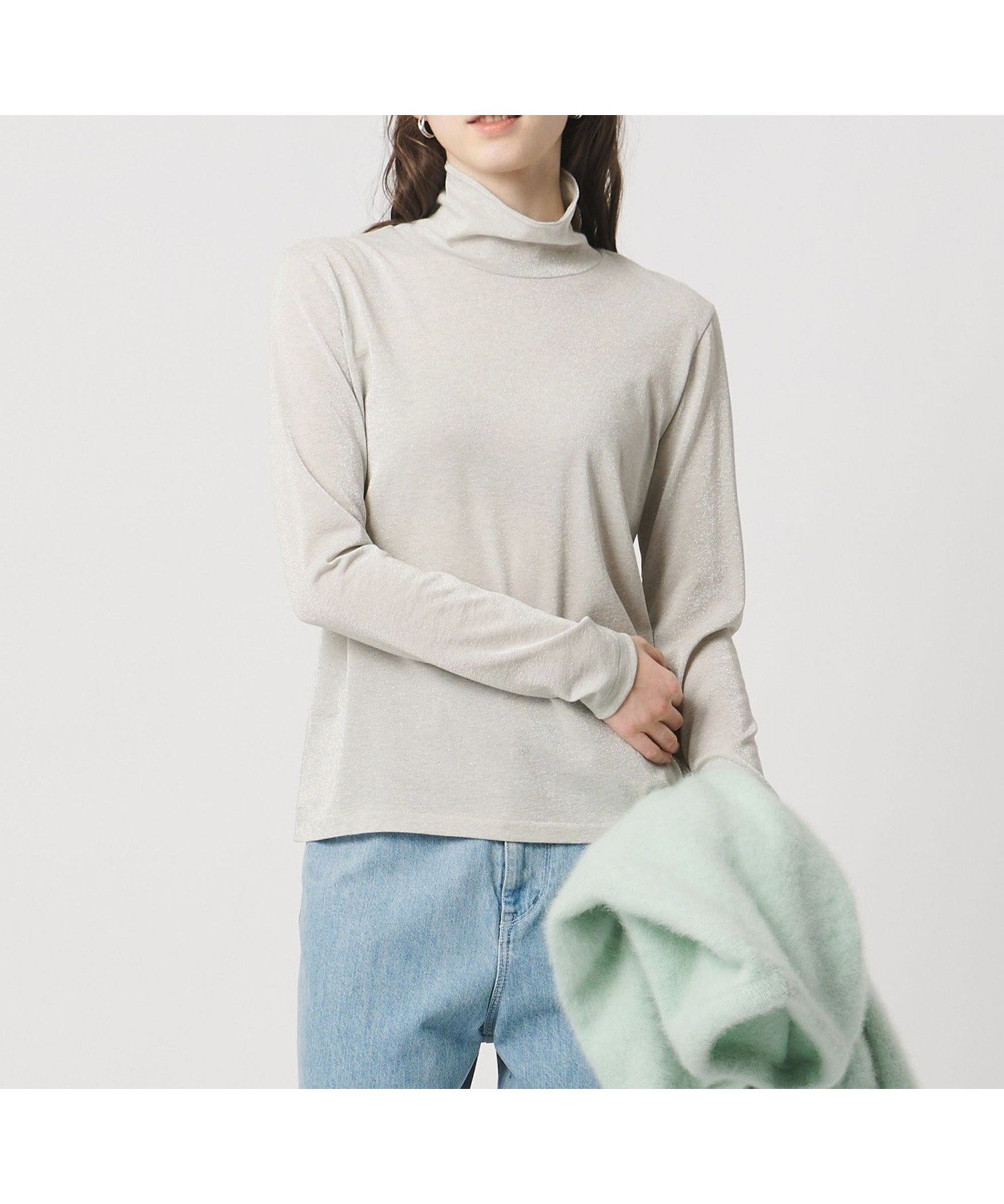 【ユナイテッドアローズ/UNITED ARROWS】のラメ テンジク タートルネック カットソー -ウォッシャブル- インテリア・キッズ・メンズ・レディースファッション・服の通販 founy(ファニー) ファッション Fashion レディースファッション Fashion for Women トップス・カットソー Cut & Sew Tops カットソー・ベーシックTシャツ Cut-and-Sewn Tops / Stretch Tees & Basics タートルネック・ハイネックトップス Turtlenecks & High-Neck Tops インナー Innerwear ウォッシャブル Machine Washable カットソー Cut and Sewn Top ジャケット Jacket, Outerwear タートル Turtleneck, Turtle Collar タートルネック Turtleneck, High Neck ベーシック Basic, Essential SILVER|ID: prp329100004786310 ipo3291000000035083050