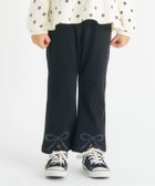 【エフオー オンラインストア/F.O.Online Store / KIDS】のWEB限定 裏起毛リボンスリットカットソーパンツ 10分丈 ブラック|ID: prp329100004786324 ipo3291000000034961454