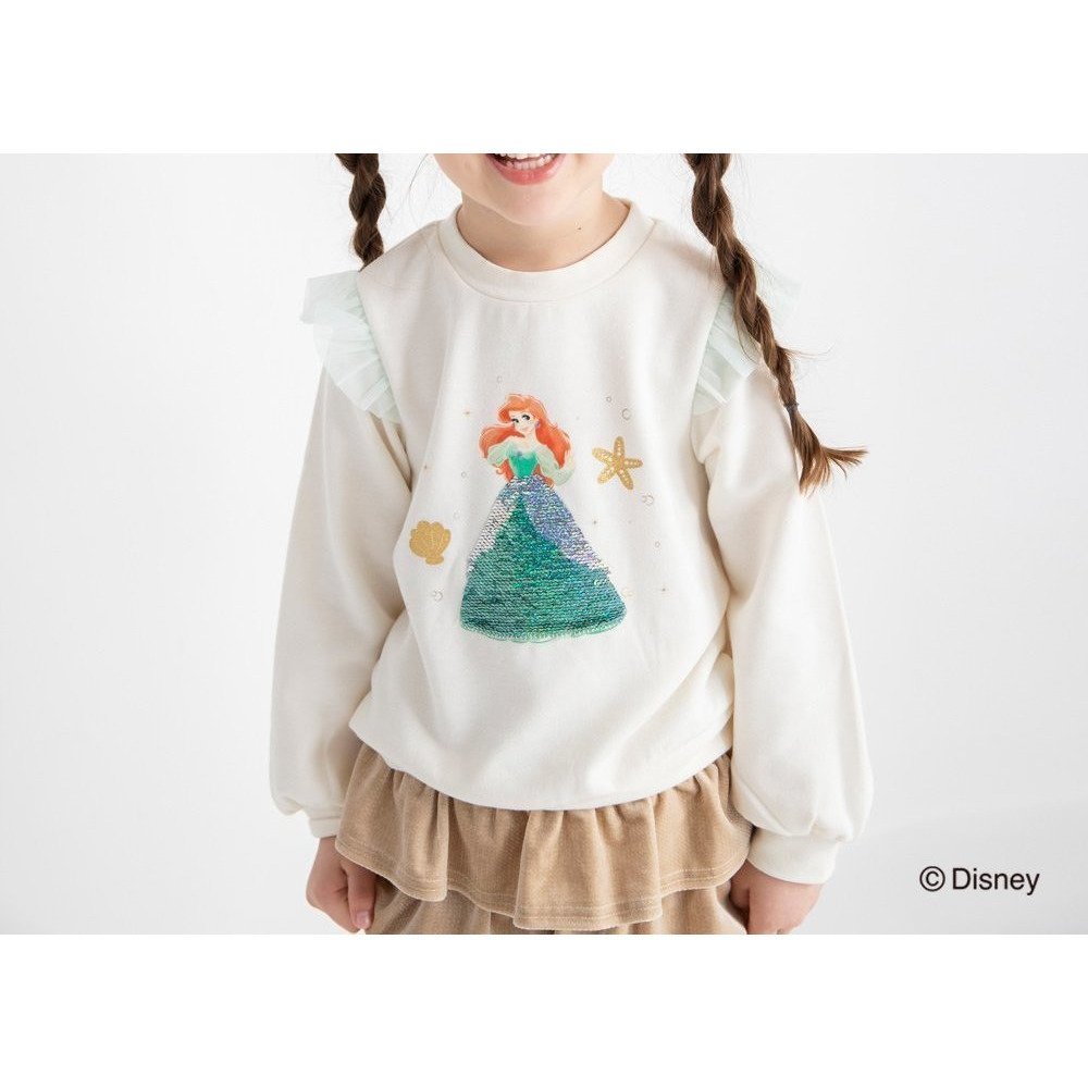 【ブランシェス/branshes / KIDS】の【DisneyCollection/ディズニーコレクション】裏起毛スパンコール付きトレーナー インテリア・キッズ・メンズ・レディースファッション・服の通販 founy(ファニー) ファッション Fashion キッズファッション Fashion for Kids グリッター Glitter, Sparkle コレクション Collection, Seasonal Line スパンコール Sequins, Sequin Embellishment トレーナー Sweatshirt, Trainer マーメイド Mermaid, Fishtail Silhouette ラベンダー Lavender エレガント 上品 Elegant 人気 Popular, Best Seller アイボリー|ID: prp329100004786339 ipo3291000000034856112