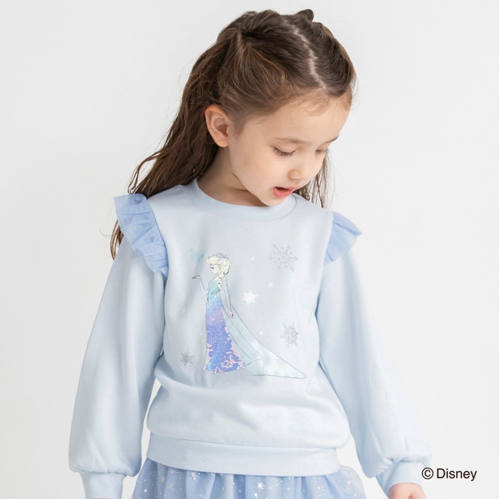 【ブランシェス/branshes / KIDS】の【DisneyCollection/ディズニーコレクション】裏起毛スパンコール付きトレーナー インテリア・キッズ・メンズ・レディースファッション・服の通販 founy(ファニー) ファッション Fashion キッズファッション Fashion for Kids グリッター Glitter, Sparkle コレクション Collection, Seasonal Line スパンコール Sequins, Sequin Embellishment トレーナー Sweatshirt, Trainer マーメイド Mermaid, Fishtail Silhouette ラベンダー Lavender エレガント 上品 Elegant 人気 Popular, Best Seller サックス|ID: prp329100004786339 ipo3291000000034856114