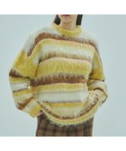 【ローズバッド/ROSE BUD】のSTRIPE KNIT TOP 人気、トレンドファッション・服の通販 founy(ファニー) ファッション Fashion レディースファッション Fashion for Women トップス・カットソー Cut & Sew Tops ニット Knit Tops & Sweaters イエロー Yellow デニム Denim, Jeans Material バランス Balance, Style Balance ベーシック Basic, Essential ボーダー Border, Stripe ミックス Mix, Mixed Style thumbnail YELLOW|ID: prp329100004786342 ipo3291000000035153437