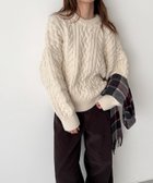 【キャナルジーン/CANAL JEAN】のEl mar ケーブルクルーニット 人気、トレンドファッション・服の通販 founy(ファニー) ファッション Fashion レディースファッション Fashion for Women トップス・カットソー Cut & Sew Tops ニット Knit Tops & Sweaters デニム Denim, Jeans Material ボトム Bottoms, Lower Wear ワイド Wide, Wide Fit thumbnail アイボリー|ID: prp329100004786356 ipo3291000000035112912