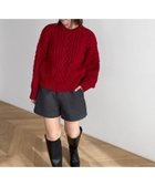 【キャナルジーン/CANAL JEAN】のEl mar ケーブルクルーニット 人気、トレンドファッション・服の通販 founy(ファニー) ファッション Fashion レディースファッション Fashion for Women トップス・カットソー Cut & Sew Tops ニット Knit Tops & Sweaters デニム Denim, Jeans Material ボトム Bottoms, Lower Wear ワイド Wide, Wide Fit thumbnail レッド|ID: prp329100004786356 ipo3291000000035112914