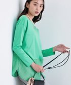 【インディヴィ/INDIVI】の【コットン】シャツ切り替えカットソー 人気、トレンドファッション・服の通販 founy(ファニー) ファッション Fashion レディースファッション Fashion for Women トップス・カットソー Cut & Sew Tops シャツ・ブラウス・オフィスカジュアル Elegant Blouses & Button-Ups カットソー・ベーシックTシャツ Cut-and-Sewn Tops / Stretch Tees & Basics 春 Spring 秋 Autumn カットソー Cut and Sewn Top シルケット Silket, Silky Cotton ストレッチ Stretch, Stretchy Fabric スマート Smart, Elegant スーピマ Supima, Premium Cotton 定番 Standard, Basic Item ボトム Bottoms, Lower Wear ワイド Wide, Wide Fit 冬 Winter / This Winter thumbnail グリーン|ID: prp329100004786386 ipo3291000000035021854
