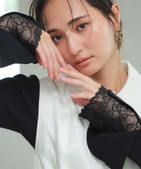 【ノエラ/Noela】のレーススリーブリブニット 人気、トレンドファッション・服の通販 founy(ファニー) ファッション Fashion レディースファッション Fashion for Women トップス・カットソー Cut & Sew Tops ニット Knit Tops & Sweaters おすすめ Recommended / Our Picks インナー Innerwear ジャケット Jacket, Outerwear フィット Fit, Slim Fit ポケット Pocket, Pocket Detail リブニット Rib Knit, Ribbed Knit レース Lace, Lace Fabric A/W・秋冬 Autumn/Winter |ID:prp329100004786421