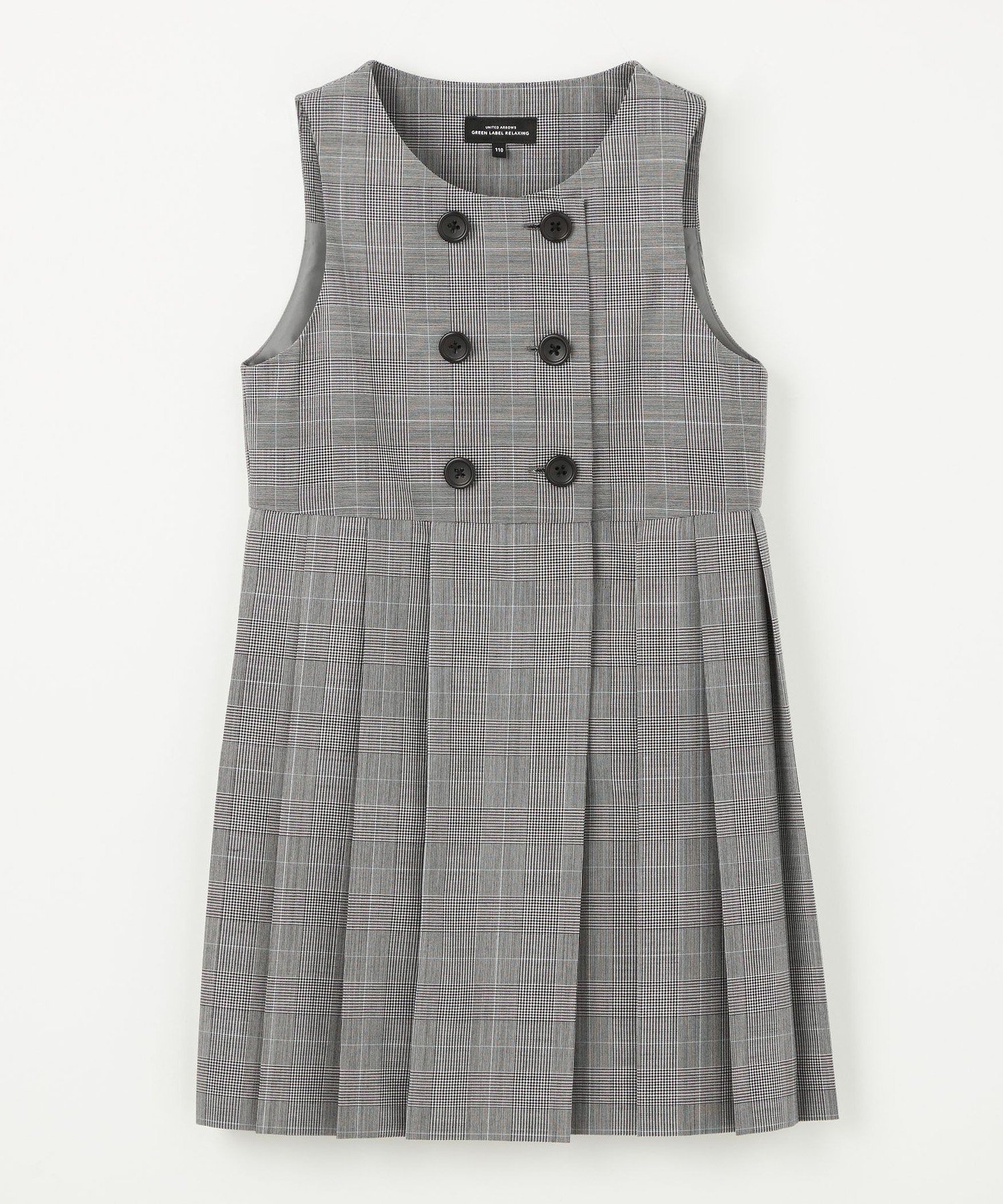 【ユナイテッドアローズ/UNITED ARROWS / KIDS】のT/W グレンチェック ジャンパースカート 人気、トレンドファッション・服の通販 founy(ファニー) 　ファッション　Fashion　キッズファッション　Fashion for Kids　おすすめ　Recommended / Our Picks　インナー　Innerwear　オケージョン　Occasion Wear　セットアップ　Set-Up, Coordinated Outfit　セレモニー　Ceremony　チェック　Check, Plaid, Tartan　フォーマル　Formal, Dressy　フロント　Front, Front Design　プリーツ　Pleats, Pleated　ボレロ　Bolero, Short Cardigan　エレガント 上品　Elegant　入学式　Entrance Ceremony　卒業式　Graduation Ceremony　 other-1|ID: prp329100004786426 ipo3291000000035118053