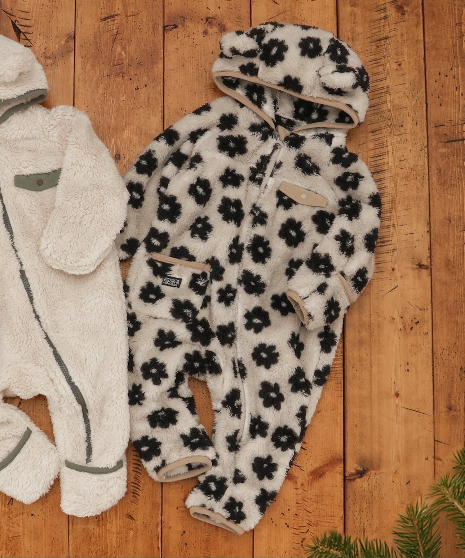 【エフオー オンラインストア/F.O.Online Store / KIDS】のファーフリースジャンプスーツ インテリア・キッズ・メンズ・レディースファッション・服の通販 founy(ファニー) 　ファッション　Fashion　キッズファッション　Fashion for Kids　おすすめ　Recommended / Our Picks　ギフト プレゼント　Gift / Present　人気　Popular, Best Seller　ベージュ|ID: prp329100004786431 ipo3291000000034742761