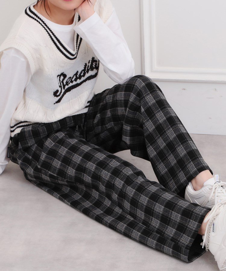 【ピンク ラテ/PINK-latte / KIDS】の裏起毛イージーロングパンツ インテリア・キッズ・メンズ・レディースファッション・服の通販 founy(ファニー) 　ファッション　Fashion　キッズファッション　Fashion for Kids　ボトムス　Bottoms　おすすめ　Recommended / Our Picks　ガーリー　Girly, Feminine Style　スマート　Smart, Elegant　トレーナー　Sweatshirt, Trainer　ポケット　Pocket, Pocket Detail　再入荷　Restock / Back in Stock　楽ちん　Easy Fit, Comfortable　ブラック|ID: prp329100004786449 ipo3291000000034961280