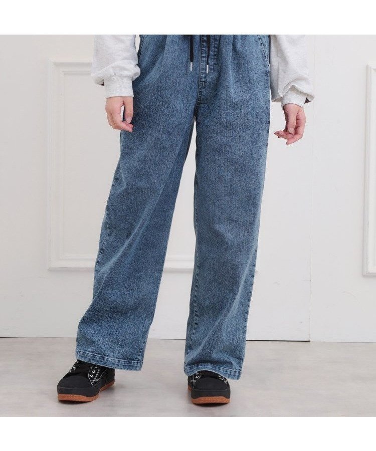 【ピンク ラテ/PINK-latte / KIDS】の裏起毛イージーロングパンツ インテリア・キッズ・メンズ・レディースファッション・服の通販 founy(ファニー) 　ファッション　Fashion　キッズファッション　Fashion for Kids　ボトムス　Bottoms　おすすめ　Recommended / Our Picks　ガーリー　Girly, Feminine Style　スマート　Smart, Elegant　トレーナー　Sweatshirt, Trainer　ポケット　Pocket, Pocket Detail　再入荷　Restock / Back in Stock　楽ちん　Easy Fit, Comfortable　ブルー|ID: prp329100004786449 ipo3291000000034961284