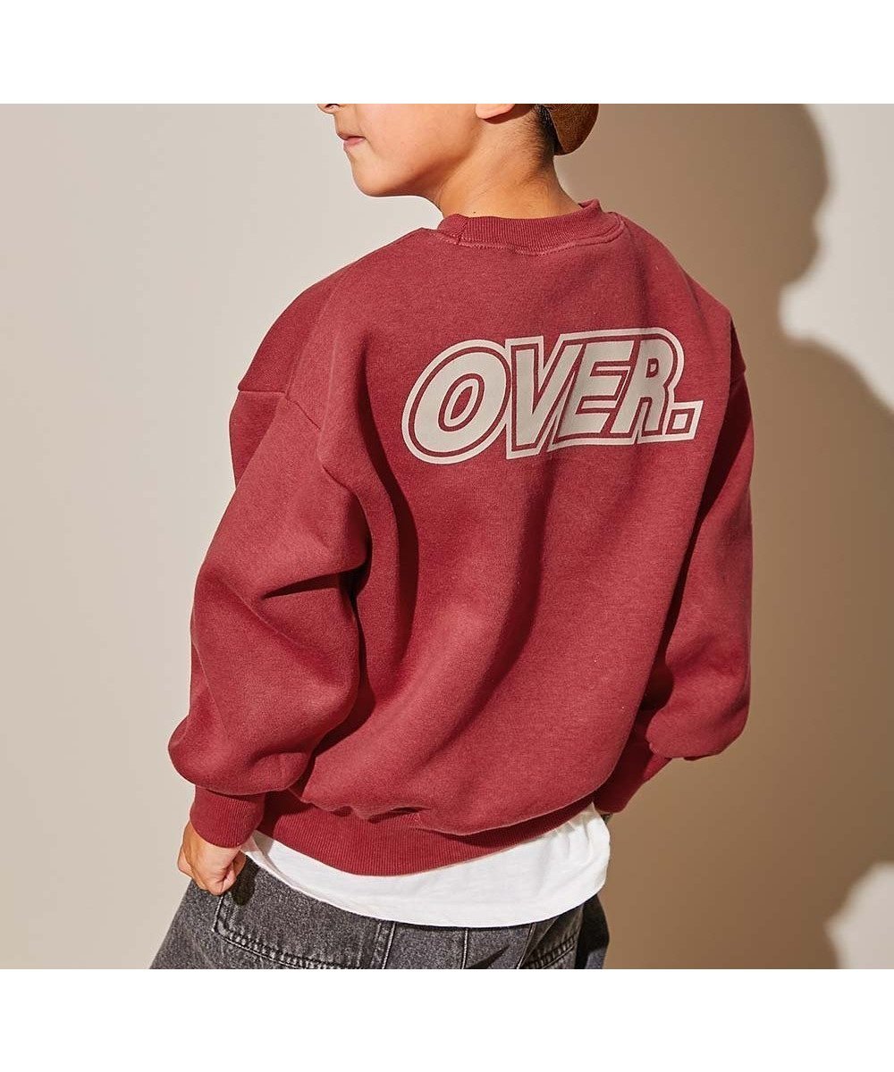 【デビロック/devirock / KIDS】のデビラボ プリント 裏起毛 BIGシルエットトレーナー トレーナー トップス 25AW インテリア・キッズ・メンズ・レディースファッション・服の通販 founy(ファニー) 　ファッション　Fashion　キッズファッション　Fashion for Kids　トップス・カットソー　Cut & Sew Tops　トレンド　Trend, Trending Now　トレーナー　Sweatshirt, Trainer　プリント　Print, Printed Pattern　おすすめ　Recommended / Our Picks　2025年　2025　2025-2026秋冬・A/W　Autumn/Winter 2025–26 AW25–26　014-ロゴ-ボルドー|ID: prp329100004786463 ipo3291000000034773736