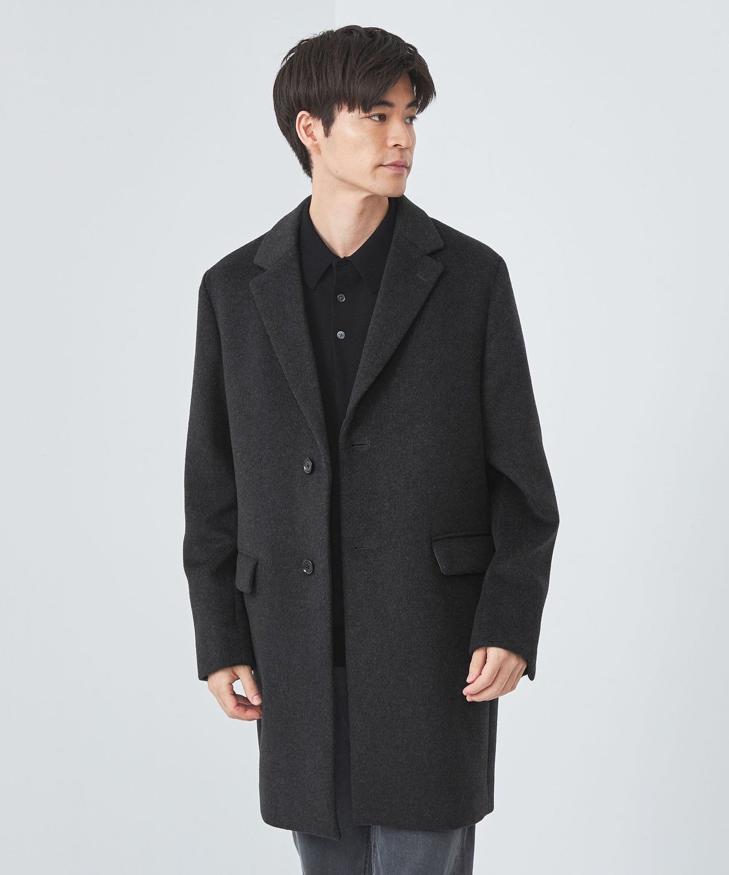 【ユナイテッドアローズ/UNITED ARROWS / MEN】のS100 ビーバー チェスターコート インテリア・キッズ・メンズ・レディースファッション・服の通販 founy(ファニー) ファッション Fashion メンズファッション Fashion for Men インナー Innerwear セットアップ Set-Up, Coordinated Outfit タートル Turtleneck, Turtle Collar ダブル Double, Double-Breasted チェスターコート Chester Coat, Long Coat チェック Check, Plaid, Tartan デニム Denim, Jeans Material 定番 Standard, Basic Item ハイネック High Neck, Mock Neck パターン Pattern, Design Print フェイス Face, Facial Design 無地 Plain, Solid Color アウトレット Outlet / Clearance エレガント 上品 Elegant ビジネス 仕事 通勤 Business / Work / Commuting DK.GRAY|ID: prp329100004786473 ipo3291000000034857765