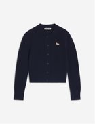 【メゾン キツネ/MAISON KITSUNE】のMaison Kitsune/BABY FOX LAMBSWOOL FITTED CARDIGAN 人気、トレンドファッション・服の通販 founy(ファニー) ファッション Fashion レディースファッション Fashion for Women トップス・カットソー Cut & Sew Tops カーディガン・羽織り Layered Style Cardigans 冬 Winter / This Winter カーディガン Cardigan, Knitwear パッチ Patch, Appliqué フィット Fit, Slim Fit フォックス Fox, Fox Fur フレンチ French, French Style エレガント 上品 Elegant 無地 Plain, Solid Color A/W・秋冬 Autumn/Winter 長袖 Long Sleeve, Full Sleeve thumbnail CLASSIC NAVY|ID: prp329100004786512 ipo3291000000034743098