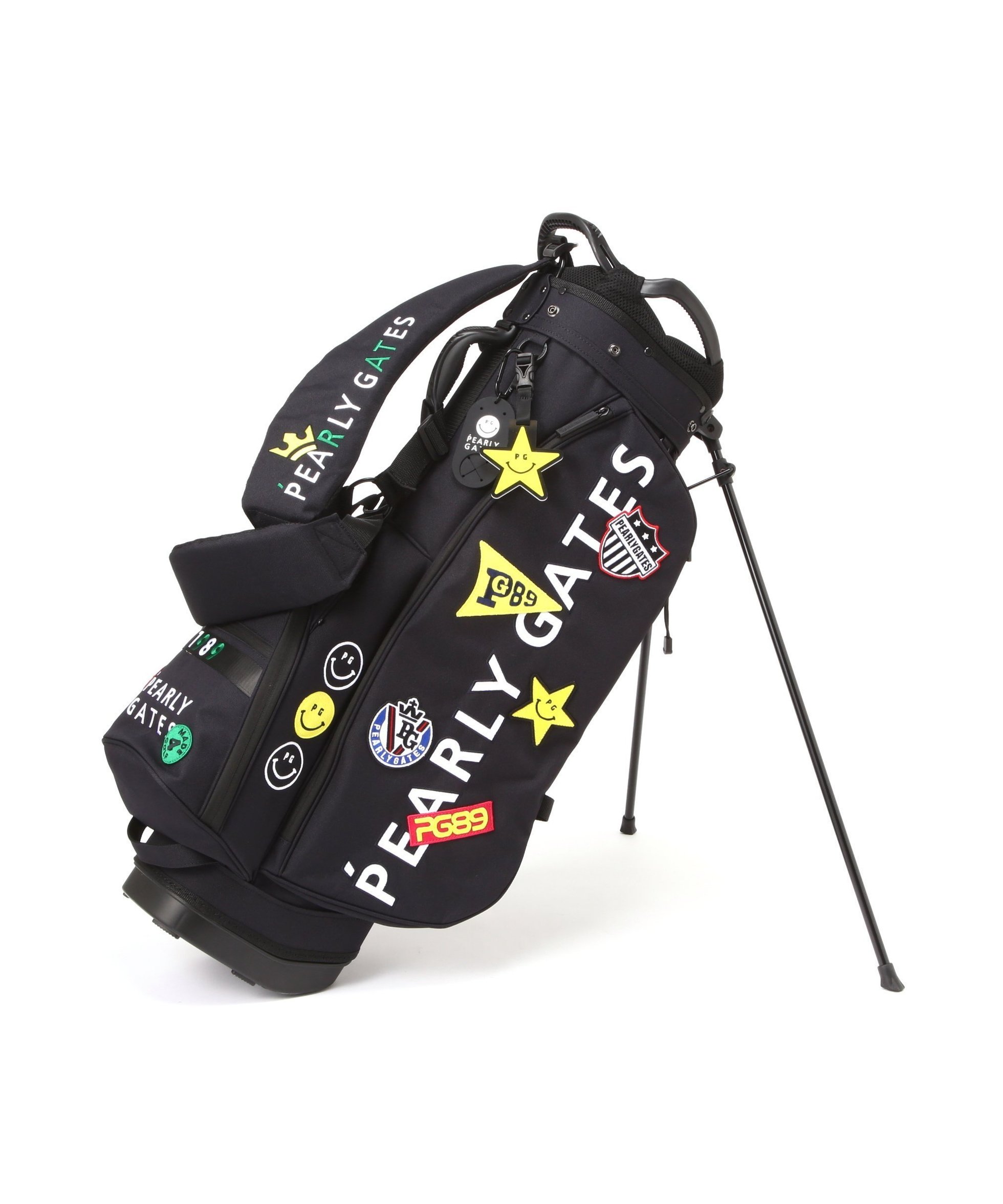【パーリーゲイツ/PEARLY GATES / MEN】のワッペンスタンド式キャディバッグ (46インチ対応)(9型) (UNISEX) インテリア・キッズ・メンズ・レディースファッション・服の通販 founy(ファニー) 　ファッション　Fashion　メンズファッション　Fashion for Men　バッグ　Bags　ユニセックス　Unisex, Genderless　ゴルフ　Golf　スタンド　Stand Collar, Upright Stand　タオル　Towel, Bath Towel　バランス　Balance, Style Balance　プレート　Plate, Dish　ホリデーシーズン　Holiday Season　ポケット　Pocket, Pocket Detail　ネイビー|ID: prp329100004786524 ipo3291000000034962025