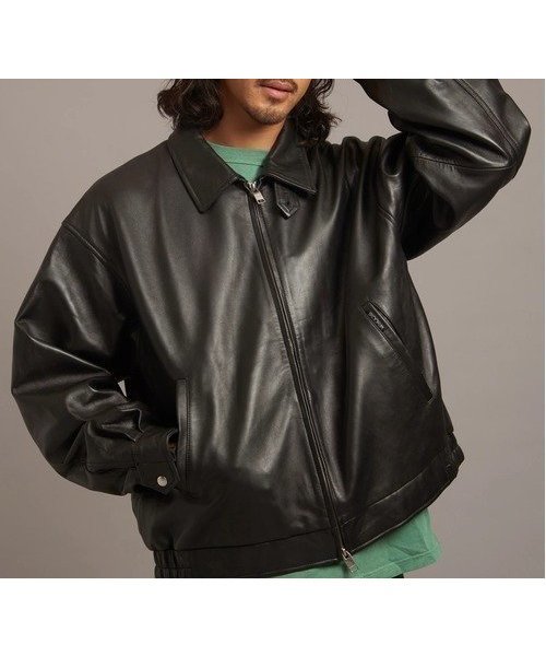 【ジャックローズ/JACKROSE / MEN】の【SKOOKUM×JACKROSE】 LAMB LEATHER ZIP JACKET 2025(MENS) インテリア・キッズ・メンズ・レディースファッション・服の通販 founy(ファニー) 　ファッション　Fashion　メンズファッション　Fashion for Men　今季　This Season, Current Season　ショルダー　Shoulder, Shoulder Strap　チェック　Check, Plaid, Tartan　デニム　Denim, Jeans Material　ドロップ　Drop Shoulder, Dropped Style　定番　Standard, Basic Item　フィット　Fit, Slim Fit　ベーシック　Basic, Essential　ローズ　Rose, Rose Motif　ワイド　Wide, Wide Fit　再入荷　Restock / Back in Stock　2025年　2025　2025-2026秋冬・A/W　Autumn/Winter 2025–26 AW25–26　ブラック|ID: prp329100004786531 ipo3291000000035007269