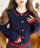 【モーメントプラス/moment+ / MEN】の襟付き配色フリルカーディガン 人気、トレンドファッション・服の通販 founy(ファニー) ファッション Fashion メンズファッション Fashion for Men インナー Innerwear カーディガン Cardigan, Knitwear コンパクト Compact, Small Size ジャケット Jacket, Outerwear トレンド Trend, Trending Now フェミニン Feminine, Girly フリル Frill, Ruffle フレア Flare, Flared ベーシック Basic, Essential 羽織 Haori, Light Jacket ワイド Wide, Wide Fit 再入荷 Restock / Back in Stock プチプライス・低価格 Affordable / Budget Price thumbnail ネイビー|ID: prp329100004786542 ipo3291000000034743208