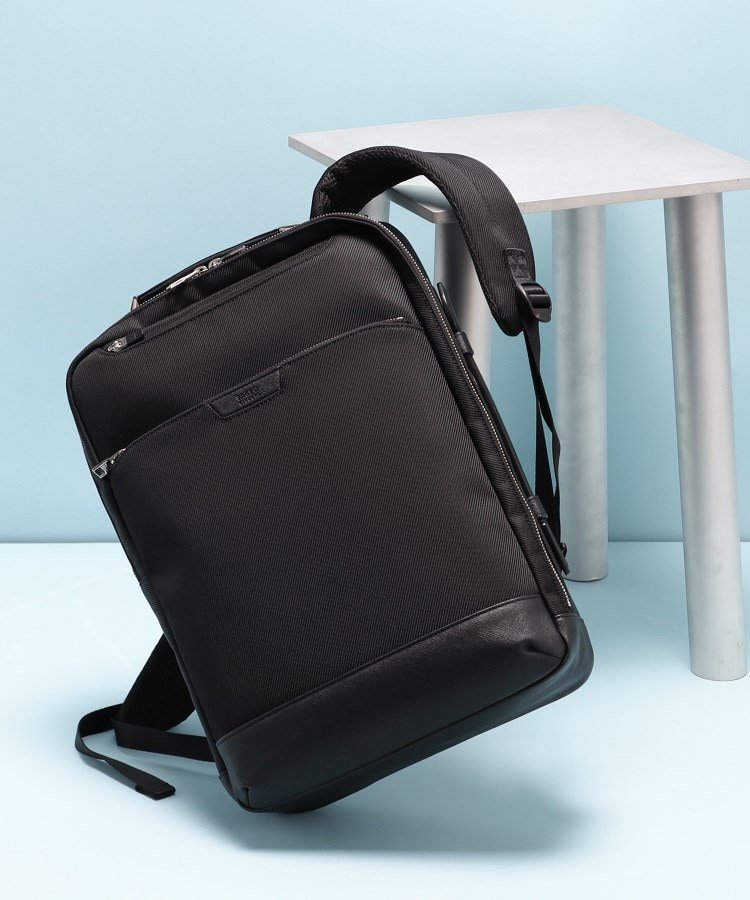 【タケオキクチ/TAKEO KIKUCHI / MEN】の【2WAY】薄マチ ビジネス バックパック インテリア・キッズ・メンズ・レディースファッション・服の通販 founy(ファニー) 　ファッション　Fashion　メンズファッション　Fashion for Men　ショルダー　Shoulder, Shoulder Strap　ジャケット　Jacket, Outerwear　スマート　Smart, Elegant　スーツ　Suit, Formalwear　人気　Popular, Best Seller　ポケット　Pocket, Pocket Detail　メッシュ　Mesh, Net Fabric　リュック　Backpack, Rucksack　ギフト プレゼント　Gift / Present　ビジネス 仕事 通勤　Business / Work / Commuting　ナイロンツイルブラック|ID: prp329100004786565 ipo3291000000034743290