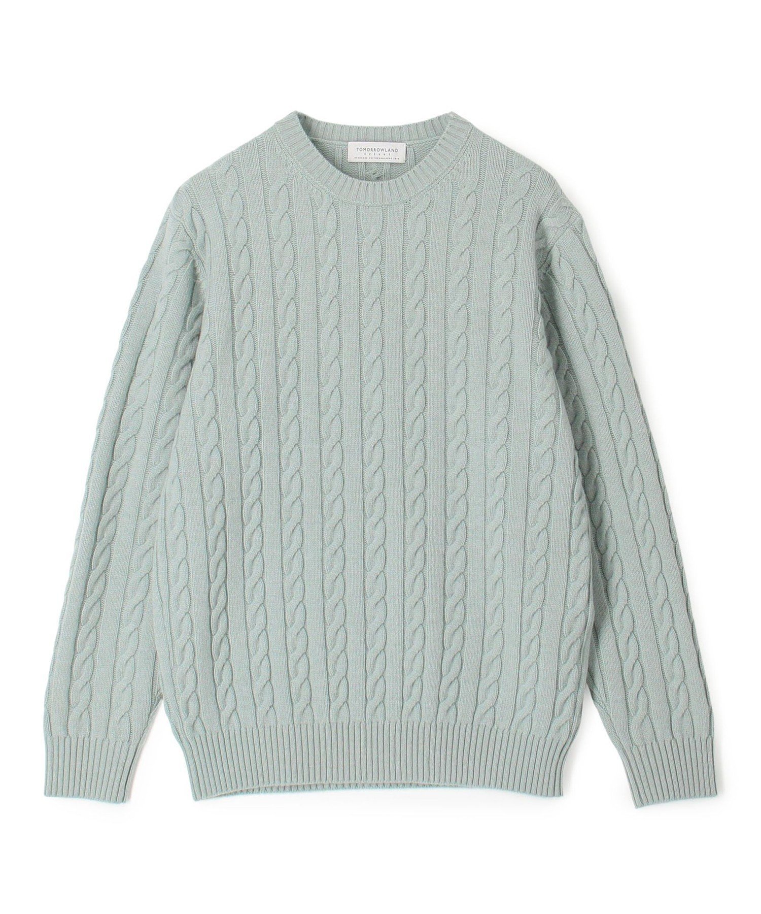 【トゥモローランド/TOMORROWLAND / MEN】のTOMORROWLAND tricot スーパーファインラムウール ケーブルニット インテリア・キッズ・メンズ・レディースファッション・服の通販 founy(ファニー) 　ファッション　Fashion　メンズファッション　Fashion for Men　2025年　2025　2025-2026秋冬・A/W　Autumn/Winter 2025–26 AW25–26　ミドル　Middle Length, Mid Height　51 ライトグリーン|ID: prp329100004786591 ipo3291000000034743397