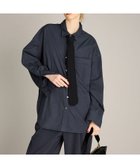 【ブリル/BRILL】の【EC限定ブラック登場】【坪田さんYouTube】【NEW・一部追加 】セイヒンゾメオーバーシャツ 人気、トレンドファッション・服の通販 founy(ファニー) ファッション Fashion レディースファッション Fashion for Women トップス・カットソー Cut & Sew Tops シャツ・ブラウス・オフィスカジュアル Elegant Blouses & Button-Ups サテン Satin, Glossy Fabric パッチ Patch, Appliqué フォルム Silhouette, Form ポケット Pocket, Pocket Detail 今季 This Season, Current Season thumbnail ネイビー88|ID: prp329100004786594 ipo3291000000034743414