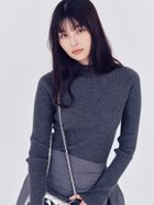 【フレイ アイディー/FRAY I.D】のウールシルクリブニットハイネックプルオーバー 人気、トレンドファッション・服の通販 founy(ファニー) ファッション Fashion レディースファッション Fashion for Women トップス・カットソー Cut & Sew Tops ニット Knit Tops & Sweaters カジュアルプルオーバー・ニットトップス Pullovers & Knit Tops / Casual Pullovers シルク Silk, 100% Silk ストレッチ Stretch, Stretchy Fabric スマート Smart, Elegant トレンド Trend, Trending Now ハイネック High Neck, Mock Neck フィット Fit, Slim Fit ベーシック Basic, Essential ボーダー Border, Stripe ワイドリブ Wide Rib, Wide Ribbed Knit エレガント 上品 Elegant thumbnail GRY[006]|ID: prp329100004786609 ipo3291000000035073976