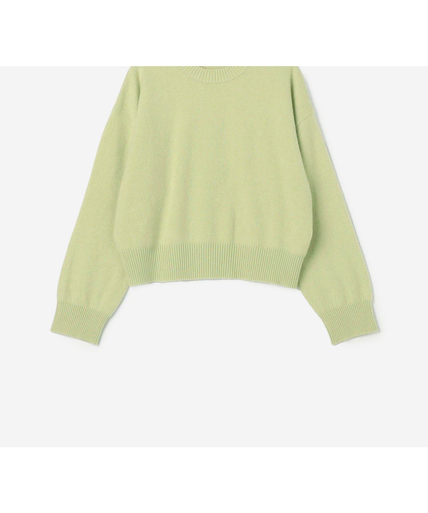 【ビショップ/Bshop】のカシミヤ クルーネックニット WOMEN インテリア・キッズ・メンズ・レディースファッション・服の通販 founy(ファニー) 　ファッション　Fashion　レディースファッション　Fashion for Women　トップス・カットソー　Cut & Sew Tops　ニット　Knit Tops & Sweaters　ショルダー　Shoulder, Shoulder Strap　テクスチャー　Texture, Textured Fabric　ドロップ　Drop Shoulder, Dropped Style　GREEN|ID: prp329100004786613 ipo3291000000035082256