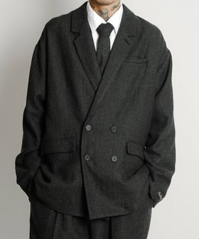 【サブサエティ/Subciety / MEN】のHerringbone double tailored jkt 人気、トレンドファッション・服の通販 founy(ファニー) ファッション Fashion メンズファッション Fashion for Men クラシカル Classical, Vintage-Inspired ジャカード／ジャガード Jacquard, Woven Pattern セットアップ Set-Up, Coordinated Outfit ツイード Twill, Twill Weave フォーマル Formal, Dressy ペイズリー Paisley, Ethnic Pattern ポケット Pocket, Pocket Detail リラックス Relax, Relaxed Fit 再入荷 Restock / Back in Stock エレガント 上品 Elegant |ID:prp329100004786639