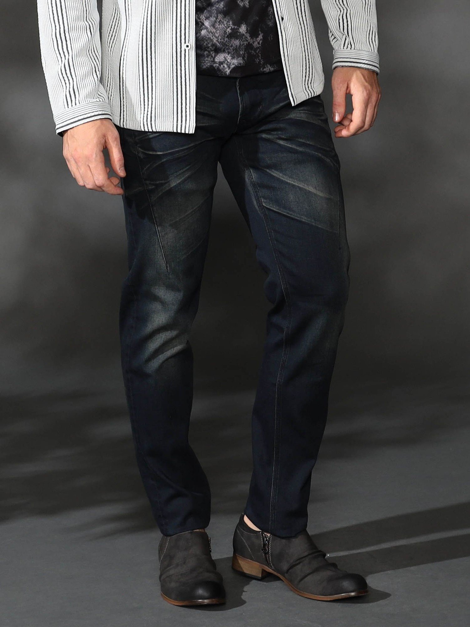 【ニコル/NICOLE / MEN】のハイパワーストレッチデニムパンツ インテリア・キッズ・メンズ・レディースファッション・服の通販 founy(ファニー) ファッション Fashion メンズファッション Fashion for Men ボトムス Bottoms デニムパンツ・ジーンズ Denim Pants インディゴ Indigo Denim シンプル Simple, Minimal ストレッチ Stretch, Stretchy Fabric スマート Smart, Elegant デニム Denim, Jeans Material ポケット Pocket, Pocket Detail ユーズド Used, Vintage-Look 49ブラック|ID: prp329100004786672 ipo3291000000034743723