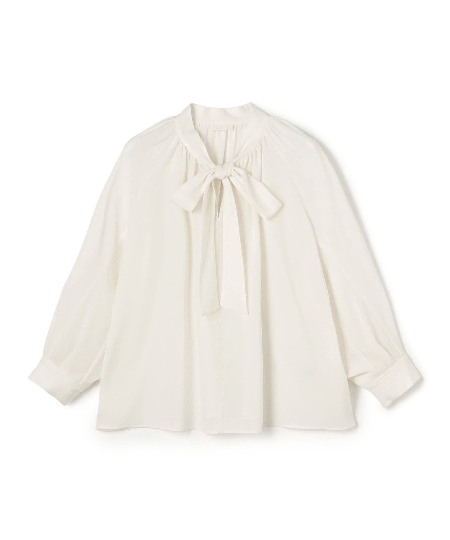 【トゥモローランド/TOMORROWLAND】のシアートロピカル ボウタイブラウス インテリア・キッズ・メンズ・レディースファッション・服の通販 founy(ファニー) 　ファッション　Fashion　レディースファッション　Fashion for Women　トップス・カットソー　Cut & Sew Tops　シャツ・ブラウス・オフィスカジュアル　Elegant Blouses & Button-Ups　インナー　Innerwear　ギャザー　Gathered, Ruffled　スリーブ　Sleeve, Long Sleeve / Short Sleeve　ツイスト　Tweed, Tweed Fabric　フェミニン　Feminine, Girly　吸水　Absorbent, Quick-Dry　11 ホワイト|ID: prp329100004786701 ipo3291000000035143736