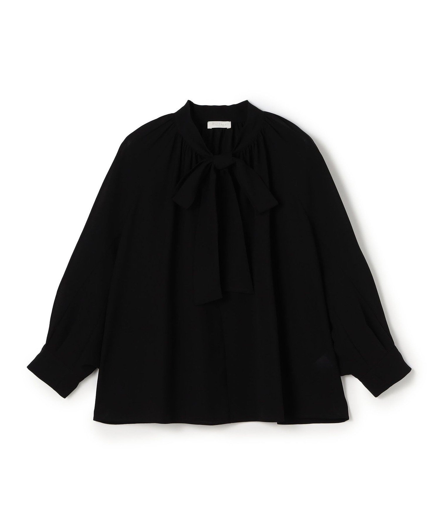 【トゥモローランド/TOMORROWLAND】のシアートロピカル ボウタイブラウス インテリア・キッズ・メンズ・レディースファッション・服の通販 founy(ファニー) 　ファッション　Fashion　レディースファッション　Fashion for Women　トップス・カットソー　Cut & Sew Tops　シャツ・ブラウス・オフィスカジュアル　Elegant Blouses & Button-Ups　インナー　Innerwear　ギャザー　Gathered, Ruffled　スリーブ　Sleeve, Long Sleeve / Short Sleeve　ツイスト　Tweed, Tweed Fabric　フェミニン　Feminine, Girly　吸水　Absorbent, Quick-Dry　19 ブラック|ID: prp329100004786701 ipo3291000000035143737