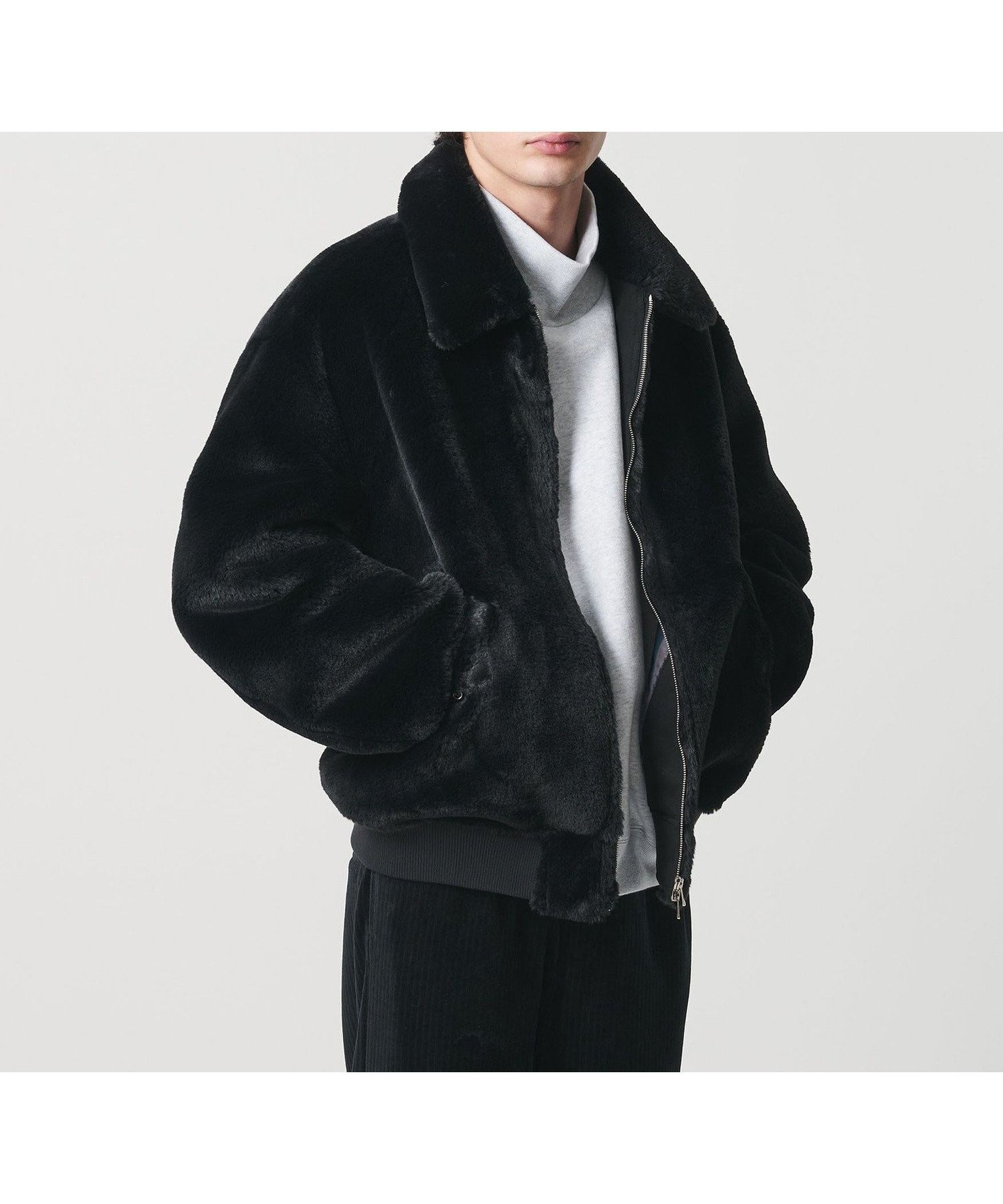 【ビューティ&ユース ユナイテッドアローズ/BEAUTY&YOUTH / UNITED ARROWS / MEN】のファーライク ミリタリー ブルゾン インテリア・キッズ・メンズ・レディースファッション・服の通販 founy(ファニー) 　ファッション　Fashion　メンズファッション　Fashion for Men　インナー　Innerwear　カーゴパンツ　Cargo Pants, Utility Pants　スウェット / スエット　Sweatshirt, Sweatwear　スラックス　Slacks, Dress Pants　デニム　Denim, Jeans Material　バランス　Balance, Style Balance　フィット　Fit, Slim Fit　ブルゾン　Blouson, Bomber Jacket　ミックス　Mix, Mixed Style　ミリタリー　Military, Army Style　リラックス　Relax, Relaxed Fit　A/W・秋冬　Autumn/Winter　おすすめ　Recommended / Our Picks　エレガント 上品　Elegant　BLACK|ID: prp329100004786709 ipo3291000000035068986