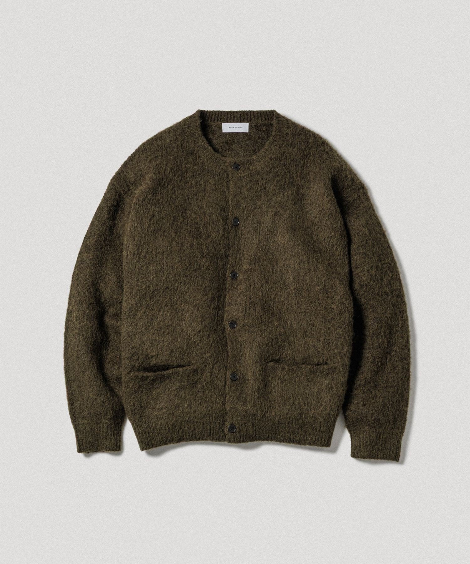 【アダムエロペ /ADAM ET ROPE' / MEN】のモヘアミックス オーバーサイズ クルーネックカーディガン 人気、トレンドファッション・服の通販 founy(ファニー) 　ファッション　Fashion　メンズファッション　Fashion for Men　インナー　Innerwear　カーディガン　Cardigan, Knitwear　ジャカード／ジャガード　Jacquard, Woven Pattern　ダウン　Down, Puffer　ダブル　Double, Double-Breasted　ブルゾン　Blouson, Bomber Jacket　ポケット　Pocket, Pocket Detail　ミックス　Mix, Mixed Style　リラックス　Relax, Relaxed Fit　冬　Winter / This Winter　A/W・秋冬　Autumn/Winter　おすすめ　Recommended / Our Picks　エレガント 上品　Elegant　2025年　2025　2025-2026秋冬・A/W　Autumn/Winter 2025–26 AW25–26　 other-1|ID: prp329100004786711 ipo3291000000034743858