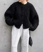 【アウトドアプロダクツ ユージュアルシングス/OUTDOOR PRODUCTS Usual Things】のネパールウールハンドニットカーディガン ブラック|ID: prp329100004786727 ipo3291000000034820583