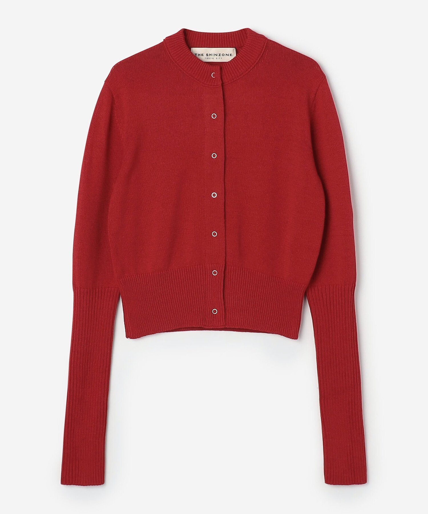 【ビショップ/Bshop】のLONG RIB CARDIGAN WOMEN インテリア・キッズ・メンズ・レディースファッション・服の通販 founy(ファニー) 　ファッション　Fashion　レディースファッション　Fashion for Women　トップス・カットソー　Cut & Sew Tops　カーディガン・羽織り　Layered Style Cardigans　ウォッシャブル　Machine Washable　カーディガン　Cardigan, Knitwear　コレクション　Collection, Seasonal Line　コンパクト　Compact, Small Size　デニム　Denim, Jeans Material　リアル　Real, Realistic　エレガント 上品　Elegant　RED|ID: prp329100004786733 ipo3291000000035001808