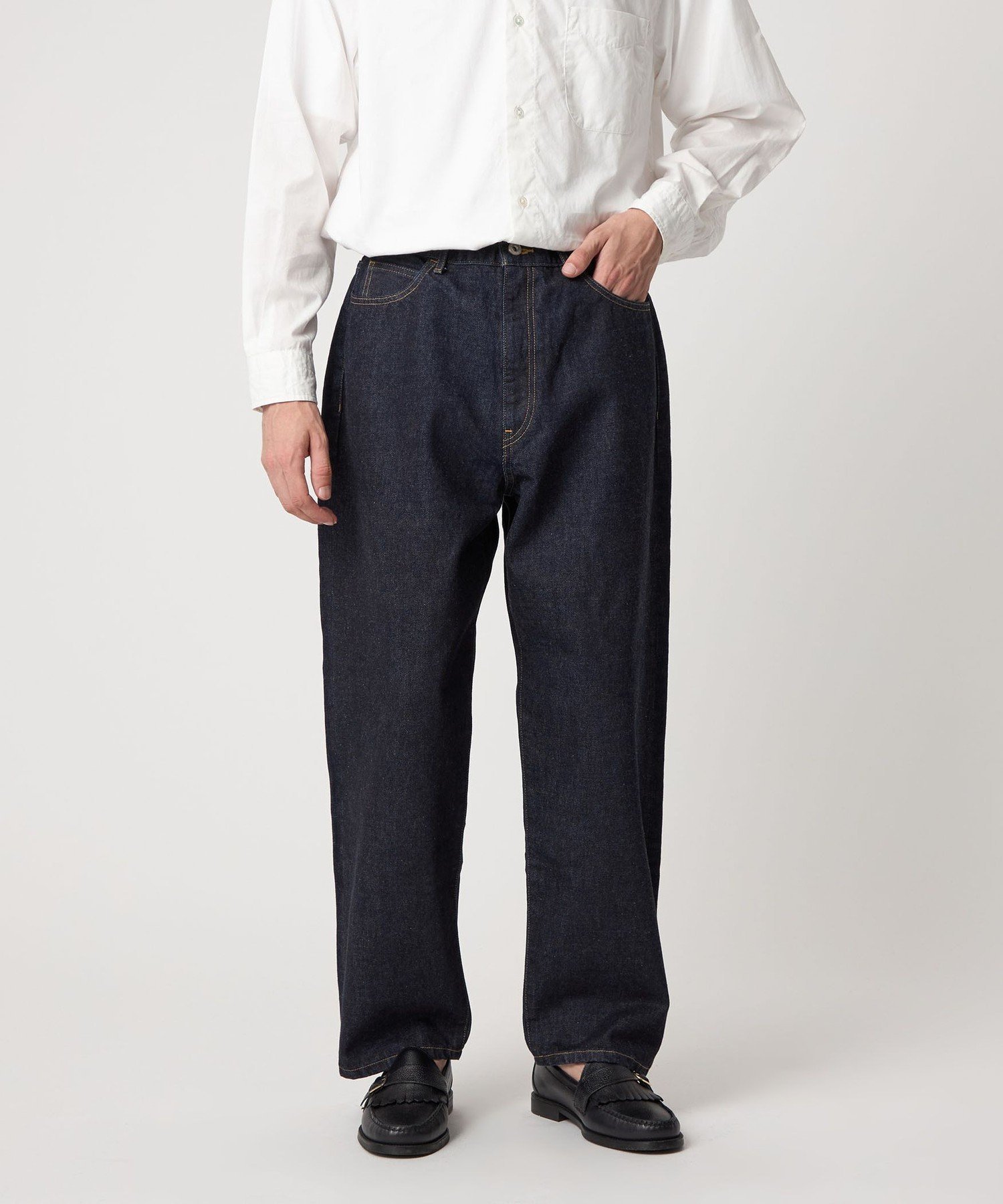 【ビューティ&ユース ユナイテッドアローズ/BEAUTY&YOUTH / UNITED ARROWS / MEN】のSteven Alan 13.5oz デニム 5ポケット バギー テーパード パンツ インテリア・キッズ・メンズ・レディースファッション・服の通販 founy(ファニー) ファッション Fashion メンズファッション Fashion for Men ボトムス Bottoms テーパード Tapered, Tapered Pants デニム Denim, Jeans Material トレンド Trend, Trending Now フォルム Silhouette, Form ポケット Pocket, Pocket Detail NAVY|ID: prp329100004786734 ipo3291000000034743942