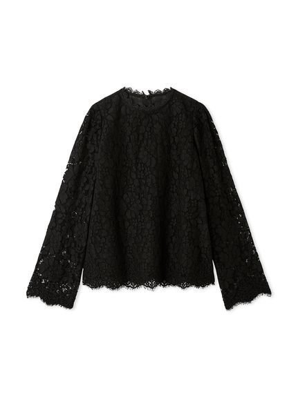 【ミラオーウェン/Mila Owen】のスタンドカラーレースブラウス インテリア・キッズ・メンズ・レディースファッション・服の通販 founy(ファニー) 　ファッション　Fashion　レディースファッション　Fashion for Women　トップス・カットソー　Cut & Sew Tops　シャツ・ブラウス・オフィスカジュアル　Elegant Blouses & Button-Ups　インナー　Innerwear　ウォッシャブル　Machine Washable　エレガント 上品　Elegant　オーガンジー　Organza Fabric　キャミ　Camisole, Cami Top　キャミソール　Camisole, Spaghetti Strap Top　ギャザー　Gathered, Ruffled　コンパクト　Compact, Small Size　シアー　Sheer, See-Through　スタンド　Stand Collar, Upright Stand　スマート　Smart, Elegant　トレンド　Trend, Trending Now　フォーマル　Formal, Dressy　リュクス　Luxury, Elegant, High-End, Chic　レース　Lace, Lace Fabric　BLK[009]|ID: prp329100004786744 ipo3291000000034936462