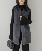 【ラジュール/Lajour】のエコファーロングジレ グレー|ID: prp329100004786805 ipo3291000000035022627