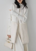 【ラジュール/Lajour】のエコファーロングジレ オフホワイト|ID: prp329100004786805 ipo3291000000035022629