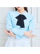 【セルフォード/CELFORD】のデタッチャブルリボン カラーカーディガン 人気、トレンドファッション・服の通販 founy(ファニー) ファッション Fashion レディースファッション Fashion for Women トップス・カットソー Cut & Sew Tops カーディガン・羽織り Layered Style Cardigans カーディガン Cardigan, Knitwear シンプル Simple, Minimal ジャケット Jacket, Outerwear スマート Smart, Elegant ボックス Boxy, Box Shape リボン Ribbon, Bow レース Lace, Lace Fabric thumbnail SAX[083]|ID: prp329100004786855 ipo3291000000035134441