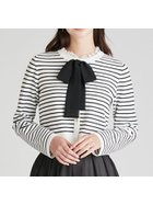 【セルフォード/CELFORD】のデタッチャブルリボン カラーカーディガン 人気、トレンドファッション・服の通販 founy(ファニー) ファッション Fashion レディースファッション Fashion for Women トップス・カットソー Cut & Sew Tops カーディガン・羽織り Layered Style Cardigans カーディガン Cardigan, Knitwear シンプル Simple, Minimal ジャケット Jacket, Outerwear スマート Smart, Elegant ボックス Boxy, Box Shape リボン Ribbon, Bow レース Lace, Lace Fabric thumbnail BORDER[933]|ID: prp329100004786855 ipo3291000000035134443