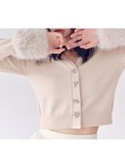【リリーブラウン/Lily Brown】のL.B CANDY STOCK 袖ファーニットカーディガン 人気、トレンドファッション・服の通販 founy(ファニー) ファッション Fashion レディースファッション Fashion for Women トップス・カットソー Cut & Sew Tops ニット Knit Tops & Sweaters カーディガン・羽織り Layered Style Cardigans カーディガン Cardigan, Knitwear コンパクト Compact, Small Size スマート Smart, Elegant スリーブ Sleeve, Long Sleeve / Short Sleeve ドッキング Docking, Mixed Material ビジュー Bijou, Jewel-like Accent フロント Front, Front Design エレガント 上品 Elegant thumbnail PBEG[036]|ID: prp329100004786861 ipo3291000000035098510
