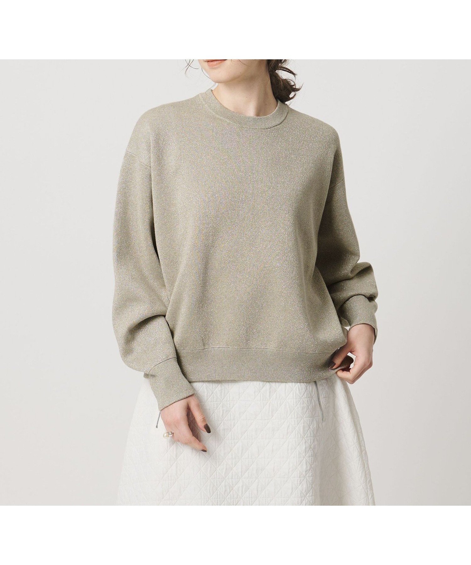 【ユナイテッドアローズ/UNITED ARROWS】のラメ ニット スウェット -ウォッシャブル- インテリア・キッズ・メンズ・レディースファッション・服の通販 founy(ファニー) ファッション Fashion レディースファッション Fashion for Women トップス・カットソー Cut & Sew Tops ニット Knit Tops & Sweaters レディースパーカー・カジュアルフーディー Casual Hoodies & Sweatshirts スウェット・クルーネックトップス Sweatshirts & Crewnecks / Relaxed Fit Sweat Tops おすすめ Recommended / Our Picks ウォッシャブル Machine Washable カットソー Cut and Sewn Top カーディガン Cardigan, Knitwear スウェット / スエット Sweatshirt, Sweatwear ワイド Wide, Wide Fit エレガント 上品 Elegant 人気 Popular, Best Seller 定番 Standard, Basic Item NATURAL|ID: prp329100004786872 ipo3291000000034883773