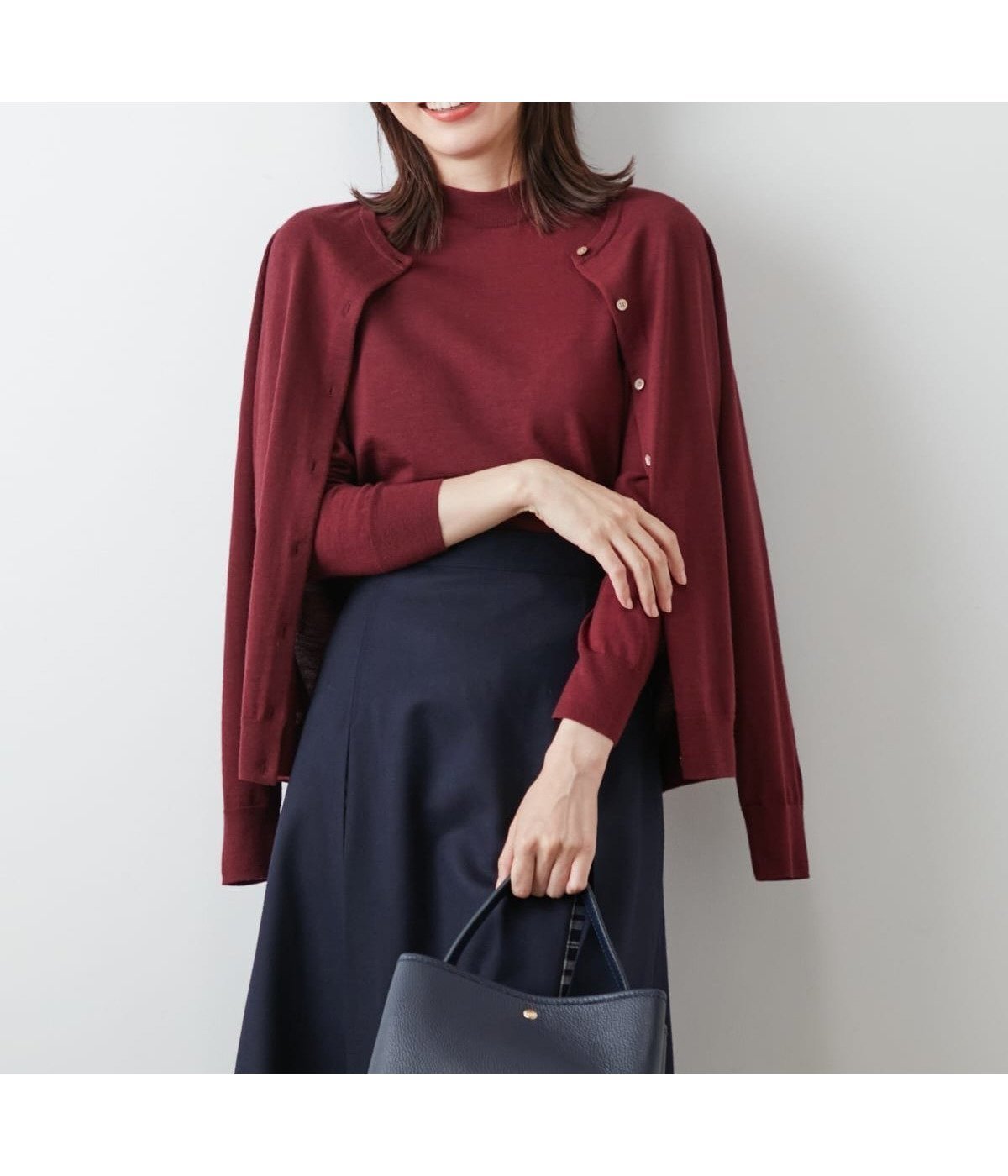 【ニューヨーカー/NEWYORKER】の【手洗い可能】キャッシュウール クルーネックカーディガン インテリア・キッズ・メンズ・レディースファッション・服の通販 founy(ファニー) 　ファッション　Fashion　レディースファッション　Fashion for Women　トップス・カットソー　Cut & Sew Tops　カーディガン・羽織り　Layered Style Cardigans　アンサンブル　Ensemble Set　イタリア　Italy　カーディガン　Cardigan, Knitwear　シンプル　Simple, Minimal　トレンド　Trend, Trending Now　定番　Standard, Basic Item　長袖　Long Sleeve, Full Sleeve　ベーシック　Basic, Essential　ローズ　Rose, Rose Motif　A/W・秋冬　Autumn/Winter　おすすめ　Recommended / Our Picks　ワイン|ID: prp329100004786893 ipo3291000000034820913