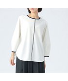 【ビームス ハート/BEAMS HEART】のバイカラー ライン プルオーバー 人気、トレンドファッション・服の通販 founy(ファニー) ファッション Fashion レディースファッション Fashion for Women トップス・カットソー Cut & Sew Tops カジュアルプルオーバー・ニットトップス Pullovers & Knit Tops / Casual Pullovers シンプル Simple, Minimal ジョーゼット Georgette, Semi-Sheer Fabric ストレート Straight, Straight Cut タイトスカート Pencil Skirt, Tight Skirt ドレープ Drape, Draping Fabric パイピング Piping, Trim Design フレア Flare, Flared 無地 Plain, Solid Color エレガント 上品 Elegant thumbnail OFF WHITE|ID: prp329100004786912 ipo3291000000034972303