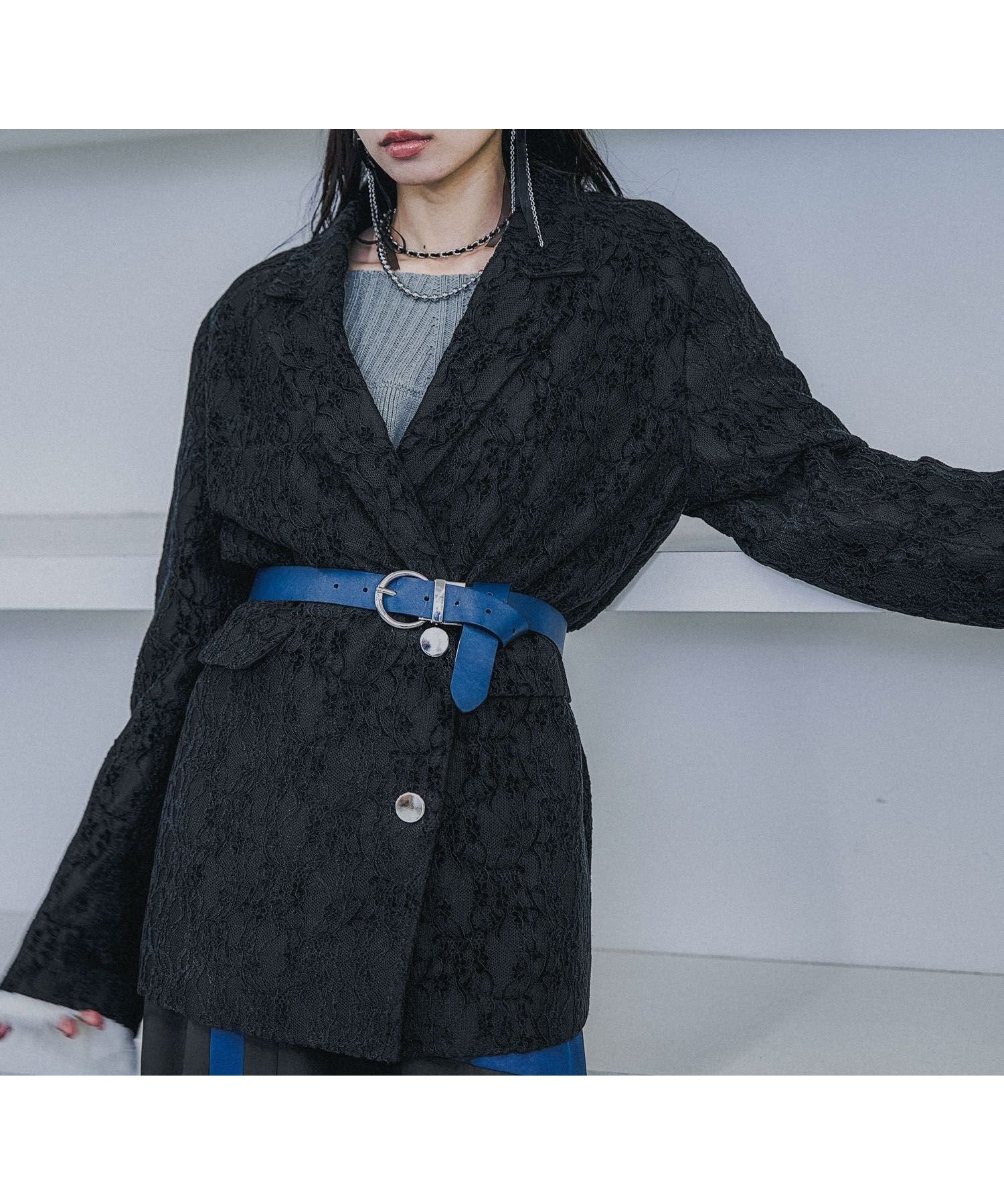 【ハレ/HARE】のモールレースミドルジャケット インテリア・キッズ・メンズ・レディースファッション・服の通販 founy(ファニー) 　ファッション　Fashion　レディースファッション　Fashion for Women　アウター　Coat / Outerwear Collection　レディースジャケット・軽アウター　Jackets　おすすめ　Recommended / Our Picks　アシンメトリー　Asymmetrical Style　ウェーブ　Wavy Pattern　ジャケット　Jacket, Outerwear　スウェット / スエット　Sweatshirt, Sweatwear　ストレート　Straight, Straight Cut　ハイネック　High Neck, Mock Neck　フィット　Fit, Slim Fit　ミドル　Middle Length, Mid Height　メタル　Metal, Metal Parts　レース　Lace, Lace Fabric　エレガント 上品　Elegant　冬　Winter / This Winter　ブラック09|ID: prp329100004786922 ipo3291000000034744641