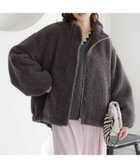 【エルーラ/Elura】のスタンドボアブルゾン/598143 人気、トレンドファッション・服の通販 founy(ファニー) ファッション Fashion レディースファッション Fashion for Women アウター Coat / Outerwear Collection ブルゾンジャケット・スポーティアウター Blouson Jackets スタンド Stand Collar, Upright Stand スリーブ Sleeve, Long Sleeve / Short Sleeve バランス Balance, Style Balance パターン Pattern, Design Print フィット Fit, Slim Fit フェミニン Feminine, Girly ミリタリー Military, Army Style thumbnail グレー15|ID: prp329100004786960 ipo3291000000034790099