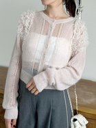 【スナイデル/SNIDEL】の【Chacott】チュールスリーブニットカーディガン PNK[066]|ID:prp329100004786966