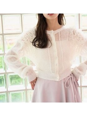 【スナイデル/SNIDEL】の【Chacott】チュールスリーブニットカーディガン 人気、トレンドファッション・服の通販 founy(ファニー) ファッション Fashion レディースファッション Fashion for Women トップス・カットソー Cut & Sew Tops ニット Knit Tops & Sweaters カーディガン・羽織り Layered Style Cardigans ウェーブ Wavy Pattern キャミソール Camisole, Spaghetti Strap Top シフォン Chiffon, Lightweight Fabric ショルダー Shoulder, Shoulder Strap スマート Smart, Elegant ドロップ Drop Shoulder, Dropped Style バレエ Ballet, Ballet Style フェミニン Feminine, Girly フリル Frill, Ruffle おすすめ Recommended / Our Picks |ID:prp329100004786966