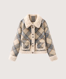 【ラ ポム プチ/LA POMME petit】のCozy Check Style Faux Fur Jacket 人気、トレンドファッション・服の通販 founy(ファニー) ファッション Fashion レディースファッション Fashion for Women アウター Coat / Outerwear Collection レディースジャケット・軽アウター Jackets ガーリー Girly, Feminine Style シンプル Simple, Minimal スウェット / スエット Sweatshirt, Sweatwear スニーカー Sneakers, Trainers ダウン Down, Puffer チェック Check, Plaid, Tartan デニム Denim, Jeans Material トレンド Trend, Trending Now バランス Balance, Style Balance フレア Flare, Flared プリーツ Pleats, Pleated ボトム Bottoms, Lower Wear マフラー Scarf, Muffler ミックス Mix, Mixed Style ロング Long, Long-Length A/W・秋冬 Autumn/Winter おすすめ Recommended / Our Picks |ID:prp329100004786969