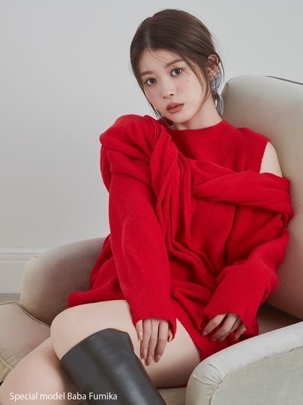 【スナイデル/SNIDEL】のディフォメーションニットプルオーバー インテリア・キッズ・メンズ・レディースファッション・服の通販 founy(ファニー) 　ファッション　Fashion　レディースファッション　Fashion for Women　トップス・カットソー　Cut & Sew Tops　ニット　Knit Tops & Sweaters　カジュアルプルオーバー・ニットトップス　Pullovers & Knit Tops / Casual Pullovers　畦　Ribbed Knit　ショート　Short, Short Length　ストレート　Straight, Straight Cut　ストール　Stole, Wrap　スマート　Smart, Elegant　トレンド　Trend, Trending Now　ドッキング　Docking, Mixed Material　ボトム　Bottoms, Lower Wear　冬　Winter / This Winter　おすすめ　Recommended / Our Picks　RED[046]|ID: prp329100004786970 ipo3291000000034744827